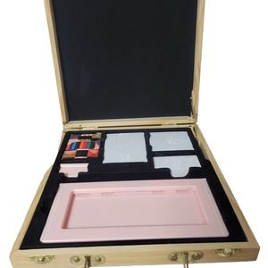 FAO SCHWARZ DESIGNER FASHION DOLL TRACING ACTIVITY SET ORIGINAL WOODEN BOX